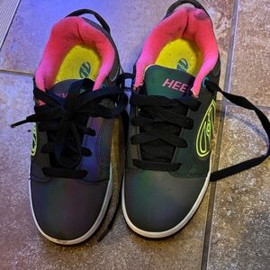 Heelys Kids Sneakers - Black with Neon Pink and Yellow
